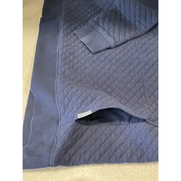 Eddie Bauer Sweater Adult XL Blue Quilted 1/4 Button Long Sleeve Pullover-Casual - Picture 6 of 10